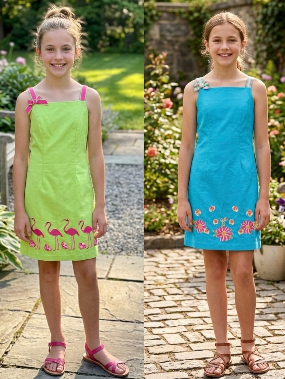 2 Vintage Y2K Girl Connection Summer Dresses Bundle Girls Size 12